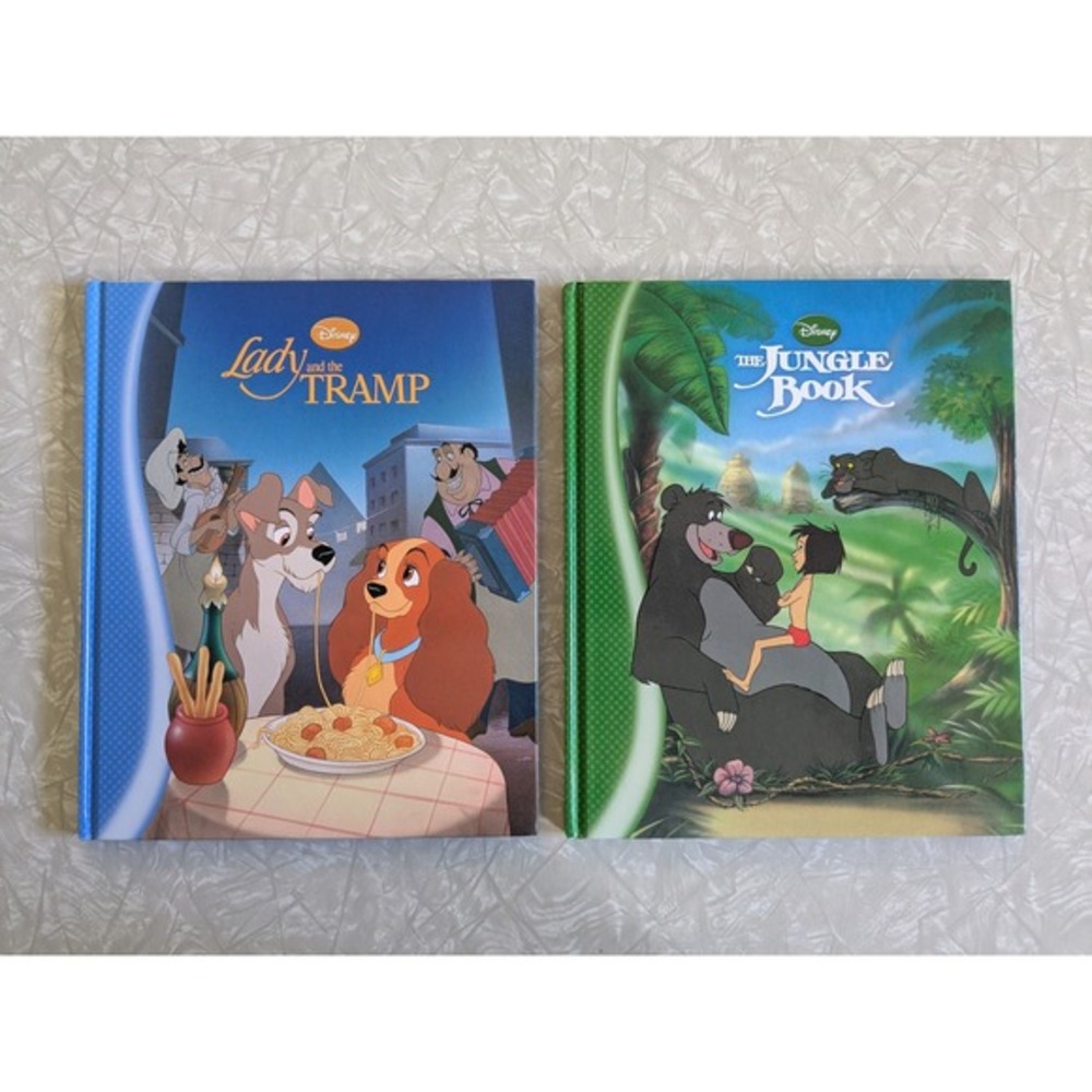 Disney Lady and the Tramp and The Jungle Book‎ Hardcover Storybook Set of 2